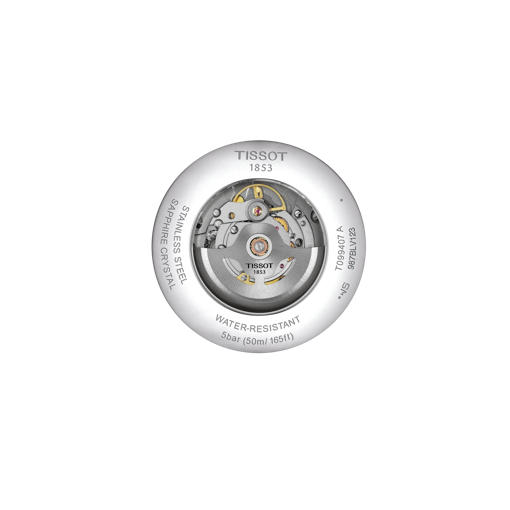 Back view of the watch case Tissot Chemin des Tourelles Powermatic 80