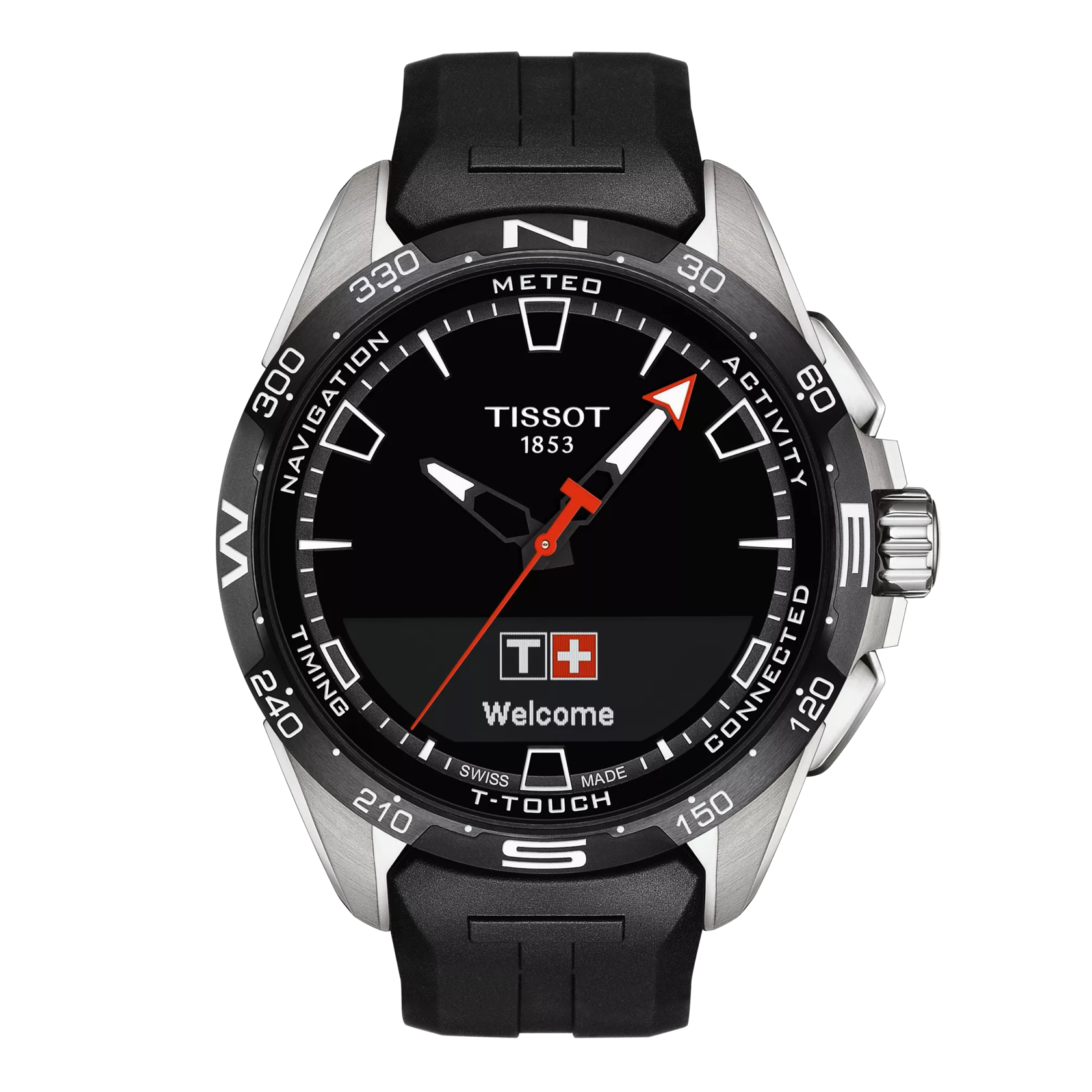 Front view of the watch Tissot T-Touch Connect Solar