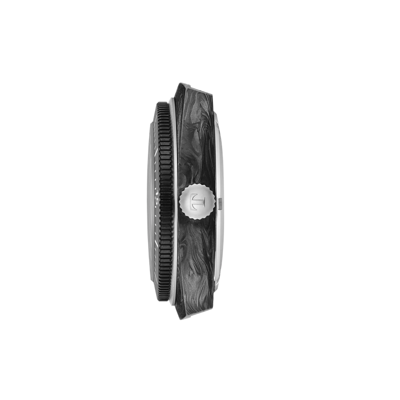 Profile view of the watch case Tissot Sideral S Powermatic 80
