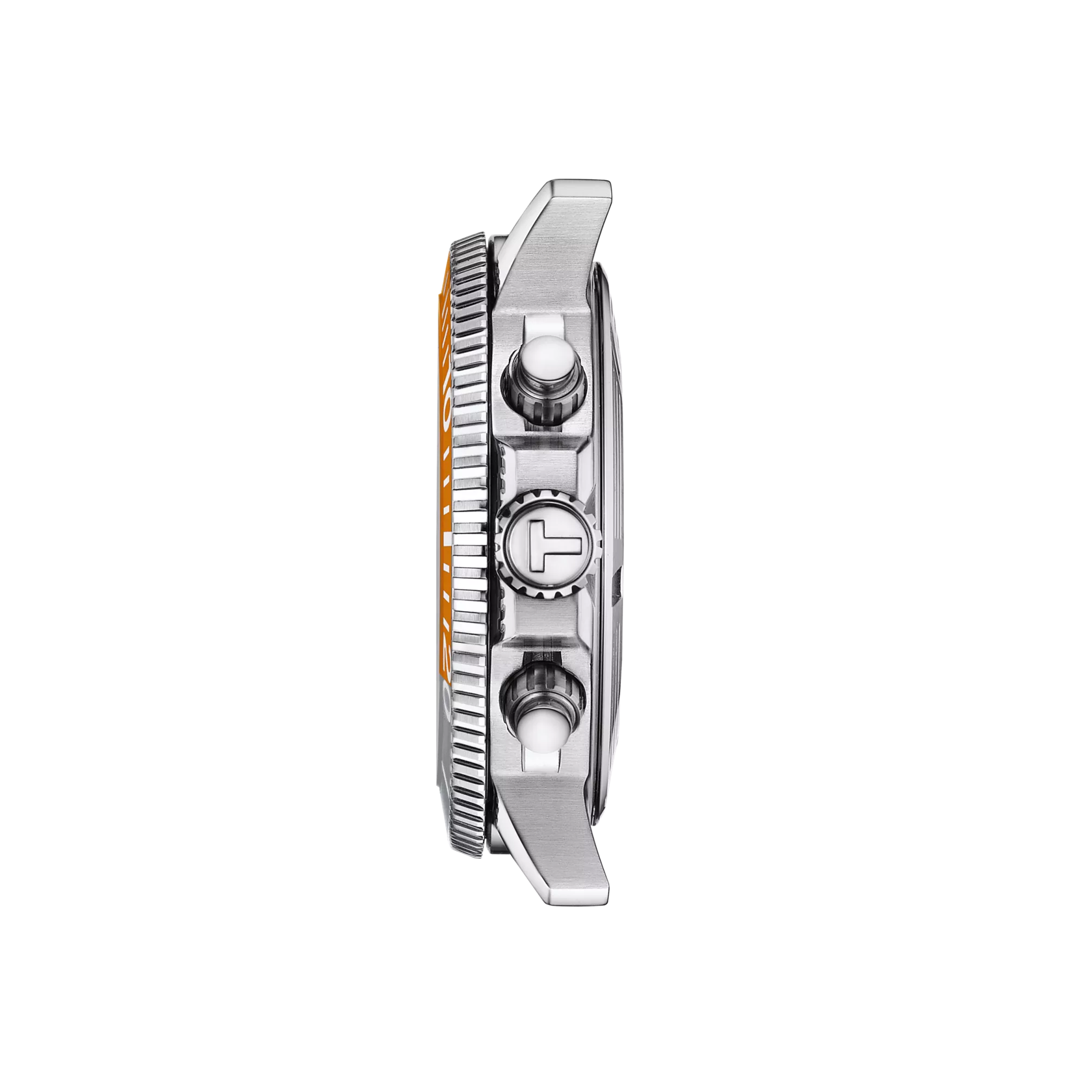 Profile view of the watch case Tissot Seastar 1000 Chronograph