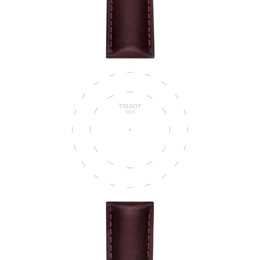 Focus sulle anse di Cinturino Tissot ufficiale marrone in pelle ansa 20 mm