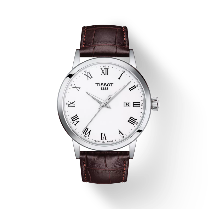 Front view of the watch Tissot Classic Dream with shadow