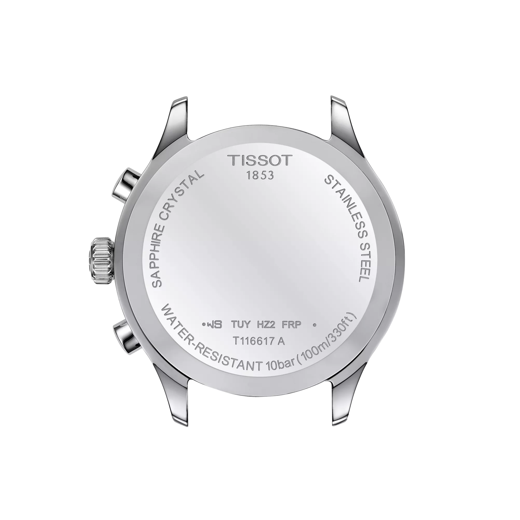 Back view of the watch case Tissot Chrono XL Classic