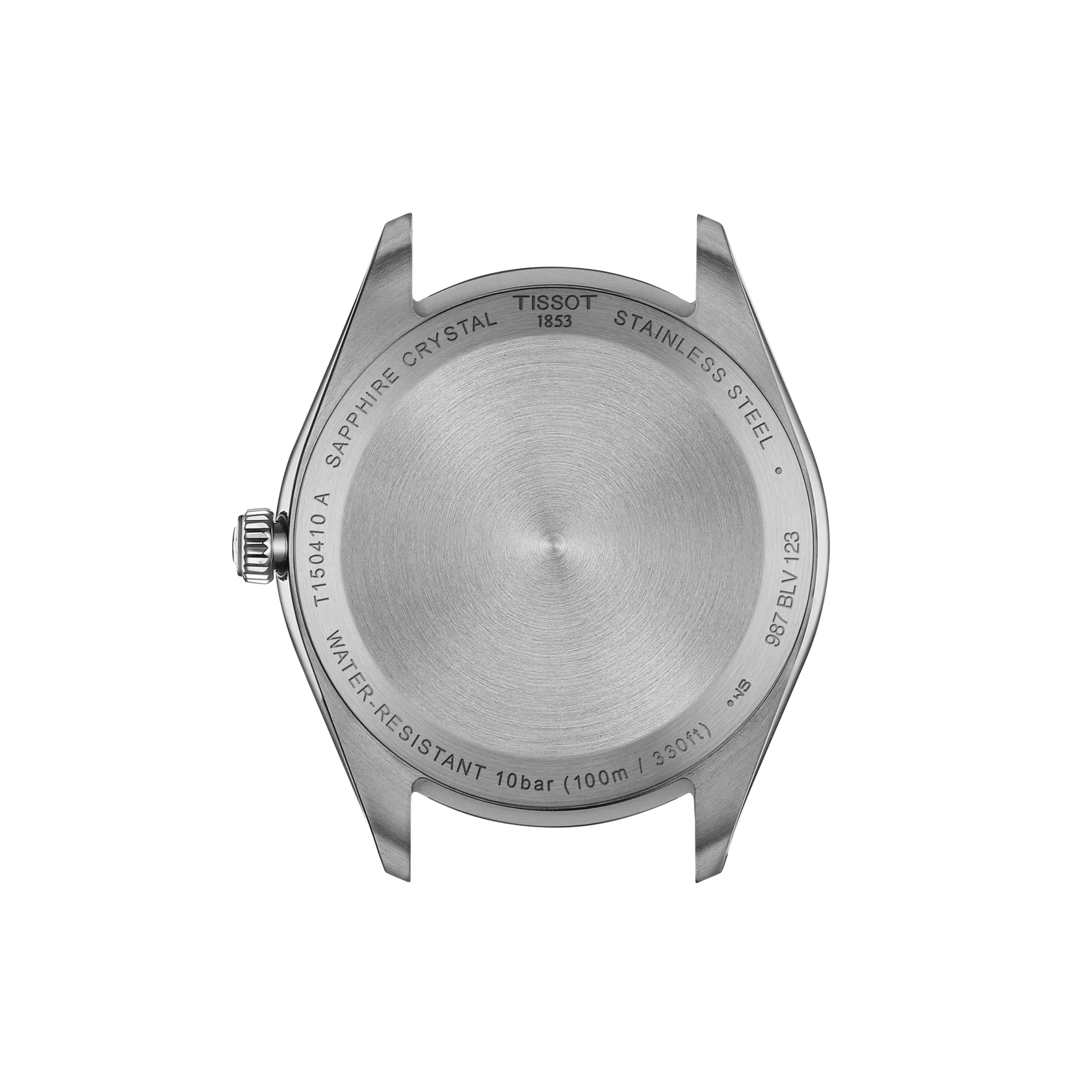 Back view of the watch case Tissot PR 100 Quartz 40mm