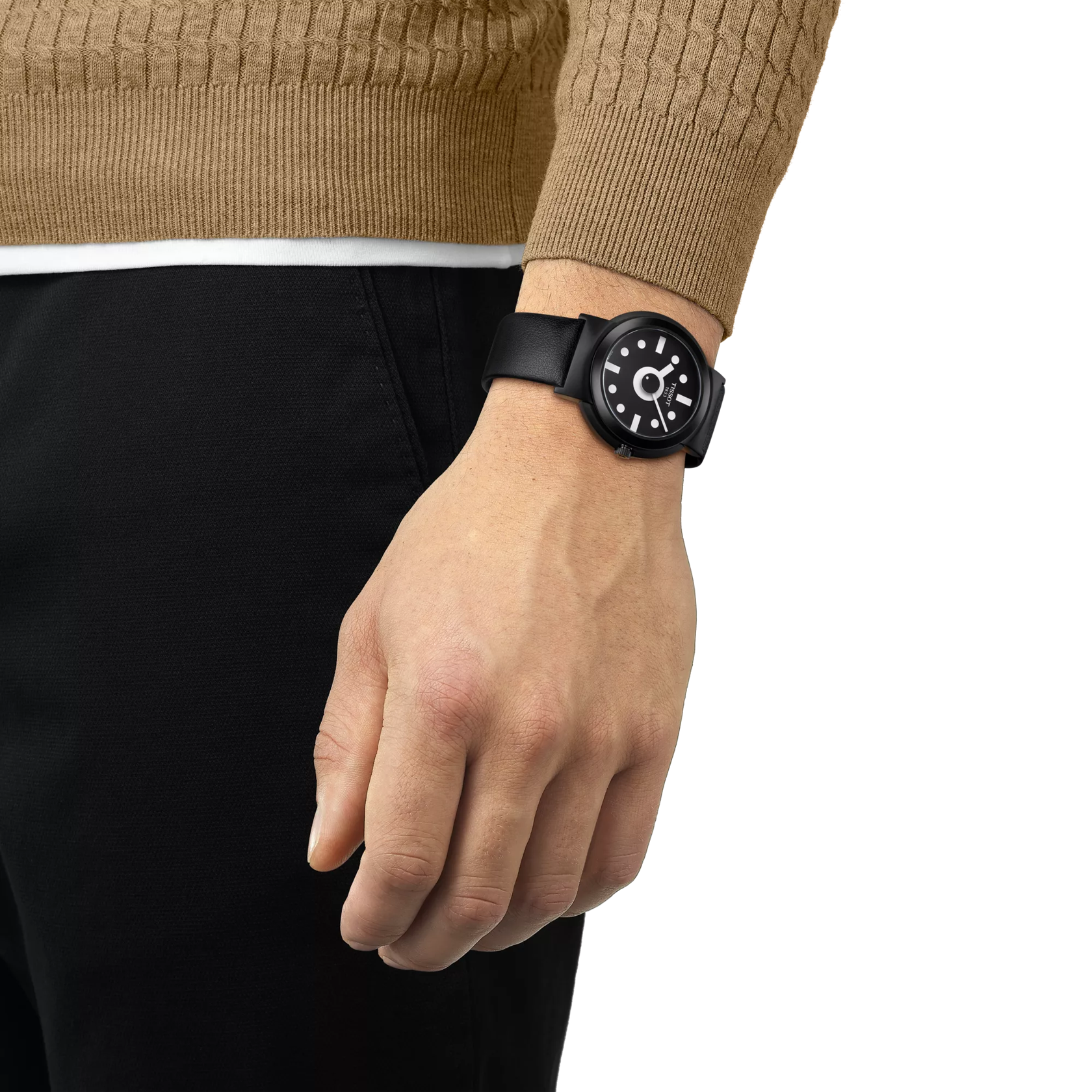 Simulation of the watch Tissot Heritage Memphis Gent on a wrist