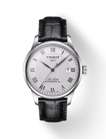 Front view of the watch Tissot 力洛克系列自動款 with shadow