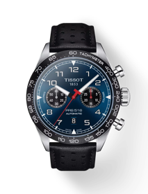 Front view of the watch Tissot PRS 516 Automatic Chronograph with shadow