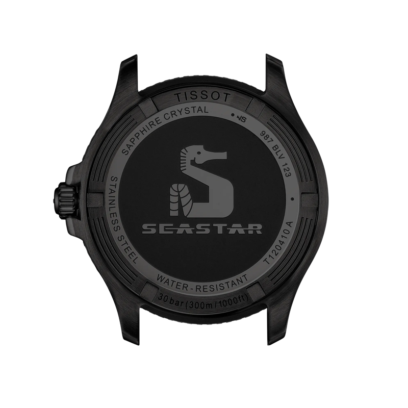 ウォッチケースのバックサイドTissot Seastar 1000 Quartz 40mm