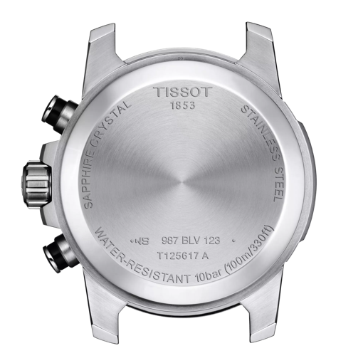 Rückansicht des Gehäuses der Uhr Tissot Supersport Chrono