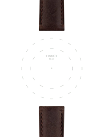 Focus sulle anse di Cinturino ufficiale Tissot in gomma marrone ansa 20mm
