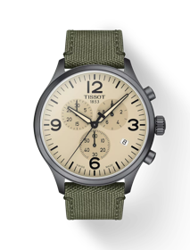 Front view of the watch Tissot Chrono XL with shadow
