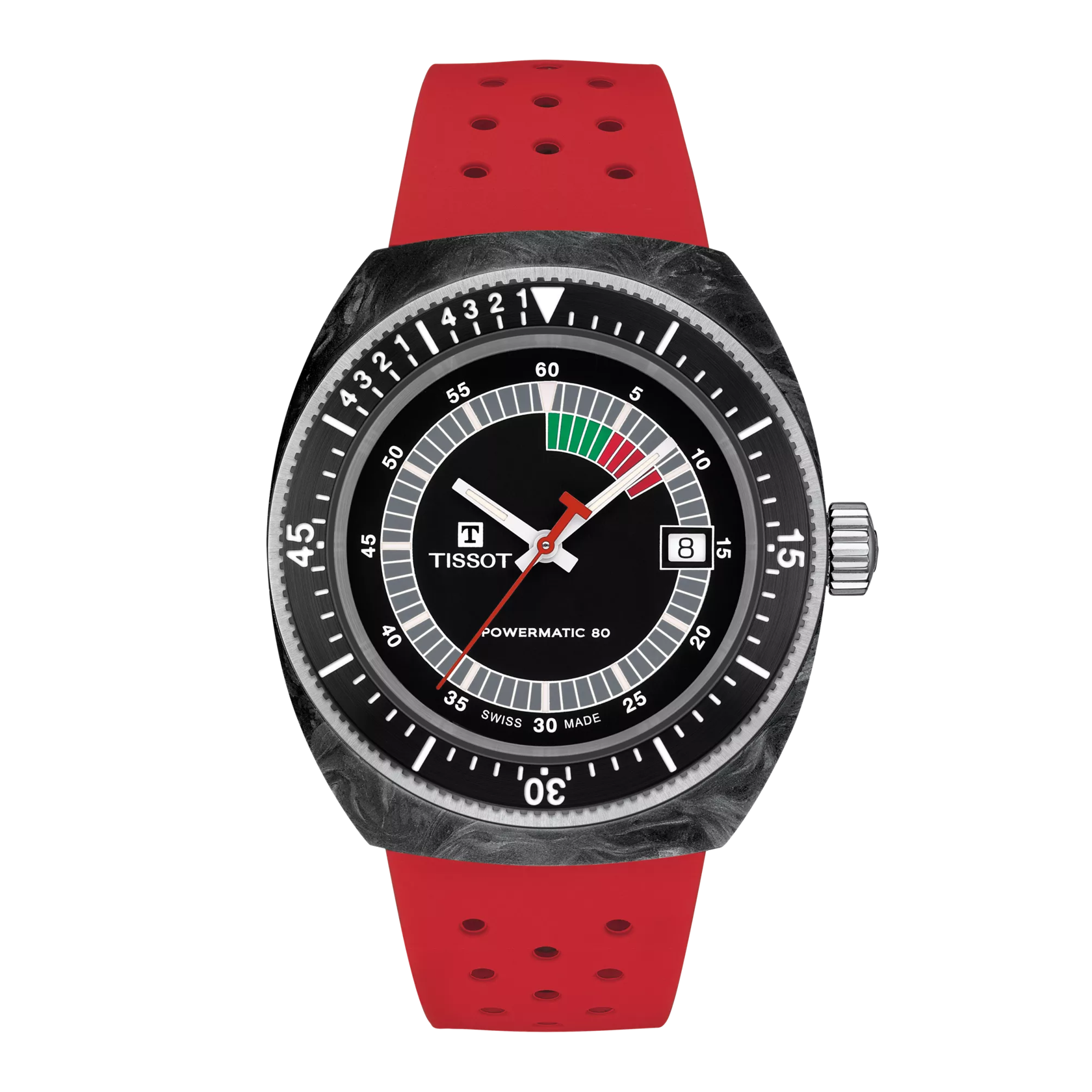 Front view of the watch Tissot Sideral S Powermatic 80