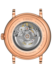 Back view of the watch case Tissot Carson Premium Powermatic 80