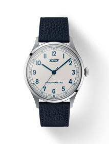 Front view of the watch TISSOT HERITAGE 1938 AUTOMATIC COSC with shadow