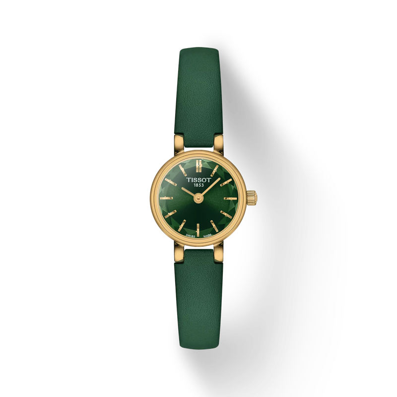 Front view of the watch Tissot Lovely Round with shadow