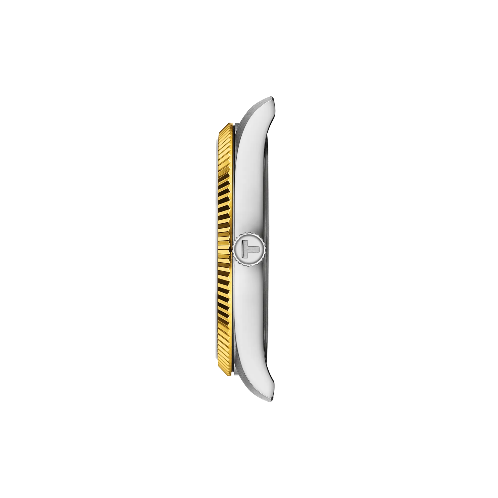 Vue de profil du boîtier de la montre Tissot Ballade 40mm
