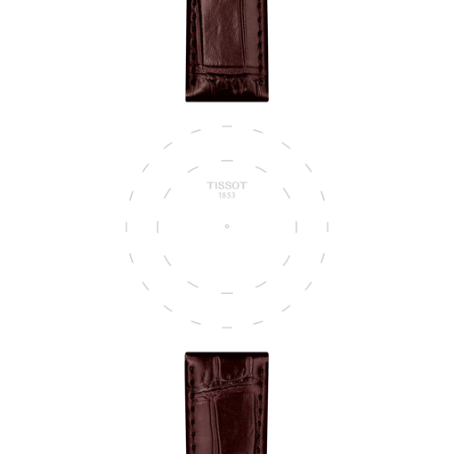 Focus sulle anse di Cinturino Tissot ufficiale marrone in pelle ansa 20 mm