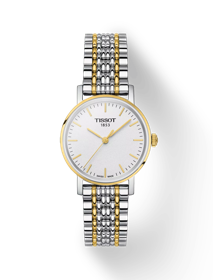Front view of the watch Tissot Everytime 30mm with shadow