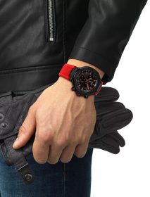 Darstellung der Uhr Tissot T-Race Quartz Chronograph am Handgelenk