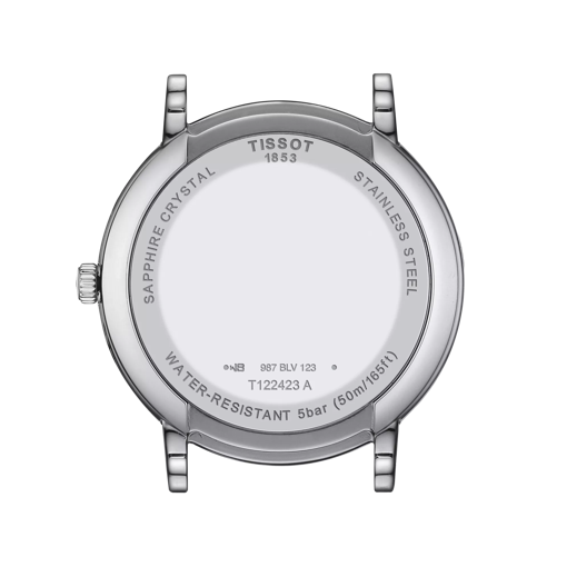 Back view of the watch case Tissot Carson Premium 卡森系列月相男錶
