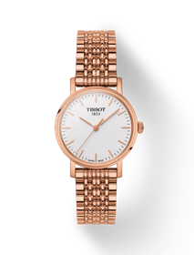 Front view of the watch Tissot Everytime 30mm with shadow