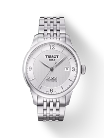 Front view of the watch Tissot Le Locle Automatic COSC with shadow