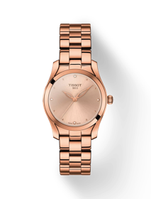 Front view of the watch Tissot T-Wave with shadow