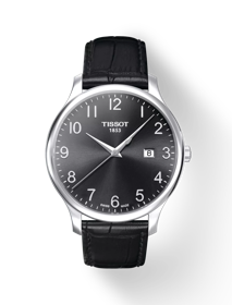Front view of the watch Tissot Tradition with shadow