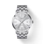 Front view of the watch Tissot Classic Dream Swissmatic with shadow