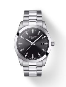Front view of the watch Tissot Gentleman 紳士系列 with shadow