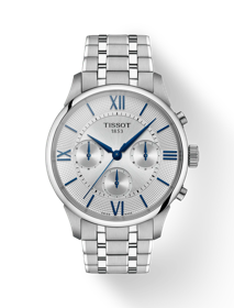 TISSOT シュマン・デ・トゥレル オートマティック クロノグラフ の正面図・影あり