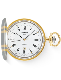 Vorderansicht der Uhr Tissot Savonnette mit Schatten