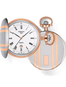 Vorderansicht der Uhr Tissot Savonnette mit Schatten