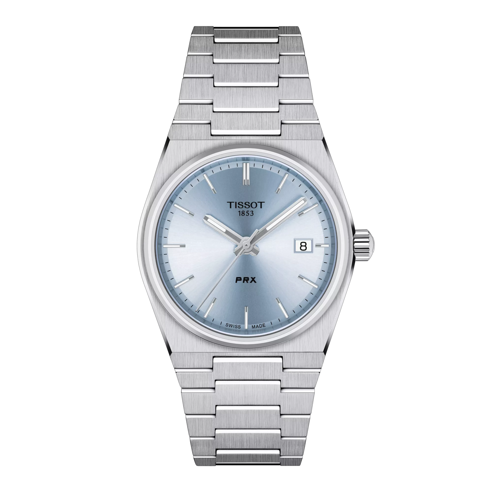 Front view of the watch 티쏘 PRX 35mm