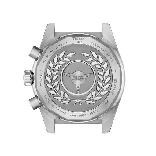 Vue arrière du boîtier de la montre Tissot PR516 Chronograph