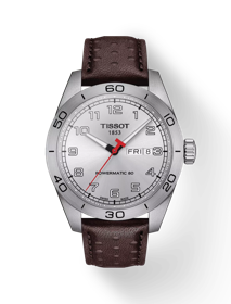 Front view of the watch Tissot PRS 516 Powermatic 80 with shadow