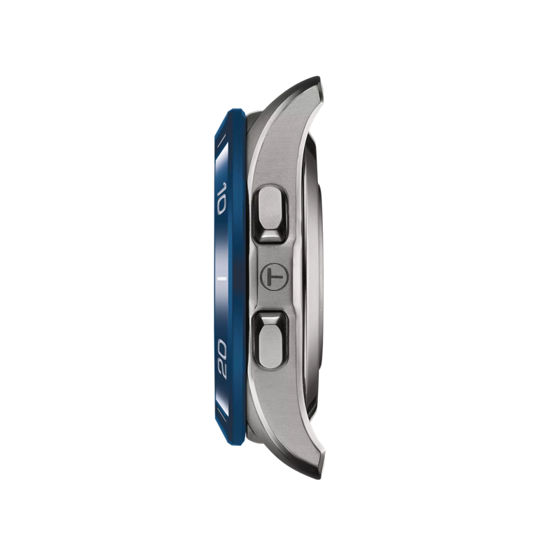 Profile view of the watch case Tissot T-Touch Connect Sport