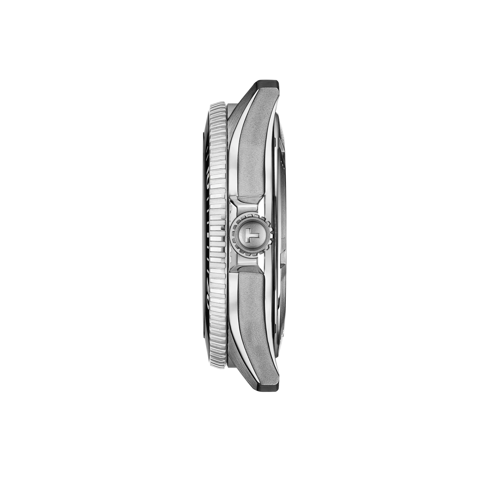 Profile view of the watch case Tissot Seastar 1000 Powermatic 80 40mm