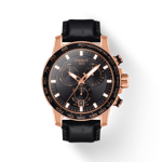 Front view of the watch Tissot Supersport Chrono with shadow