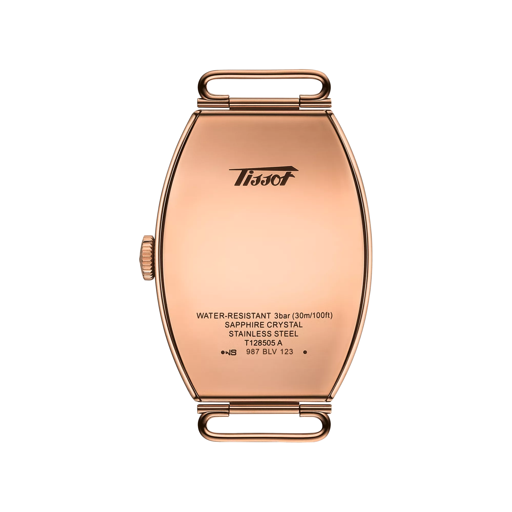 Back view of the watch case Tissot Heritage Porto Mechanical