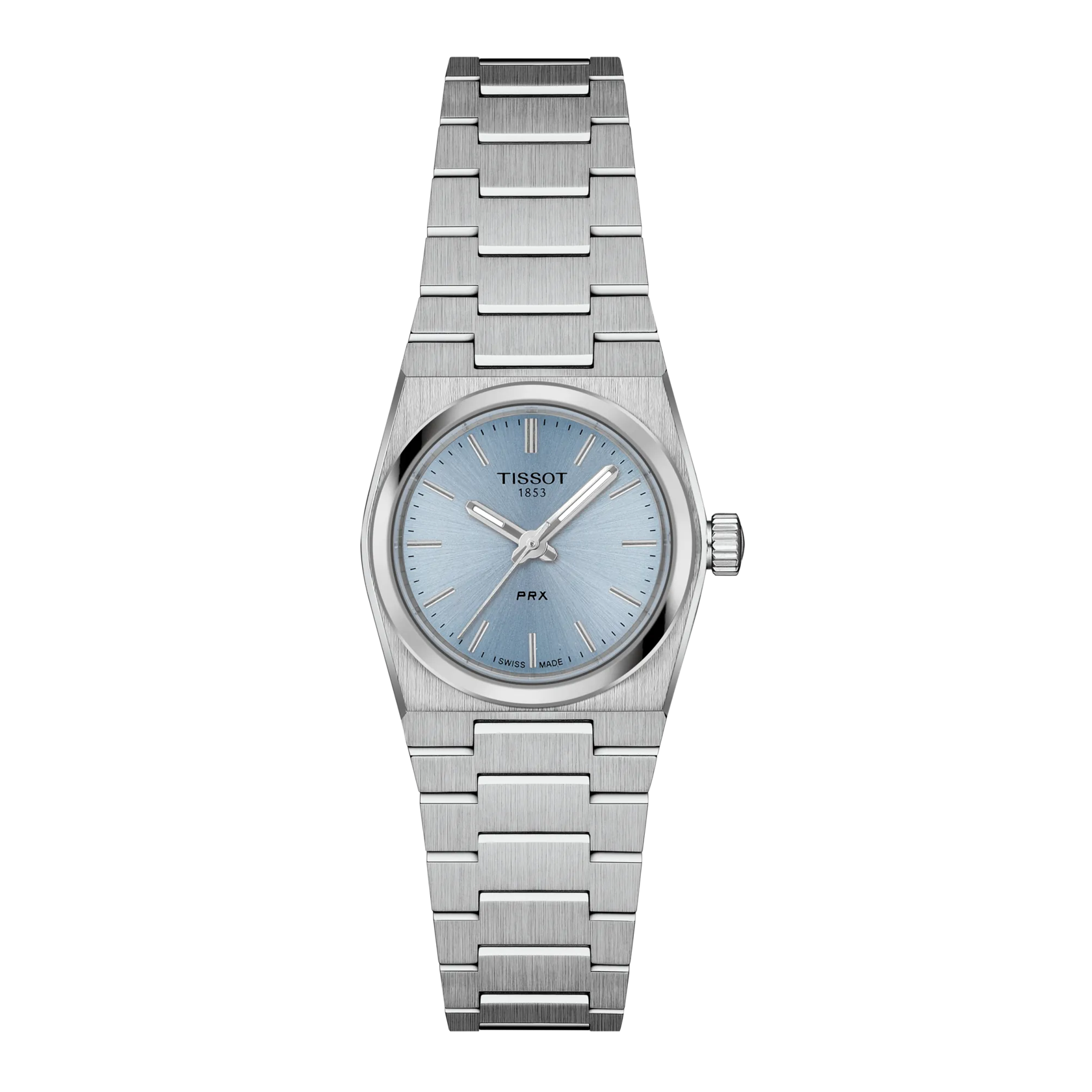Front view of the watch Tissot PRX 25mm