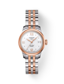 Vorderansicht der Uhr Tissot Le Locle  Automatic  Lady mit Schatten