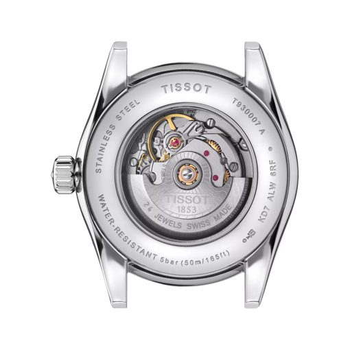 Back view of the watch case 티쏘 T-마이 레이디 오토매틱 18K 골드 베젤