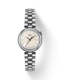 มุมมองด้านหน้าของนาฬิกา Tissot Desir พร้อมเงา