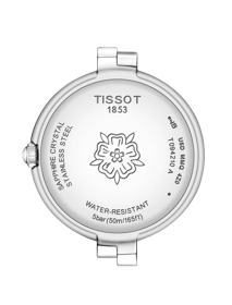 Back view of the watch case Tissot Flamingo