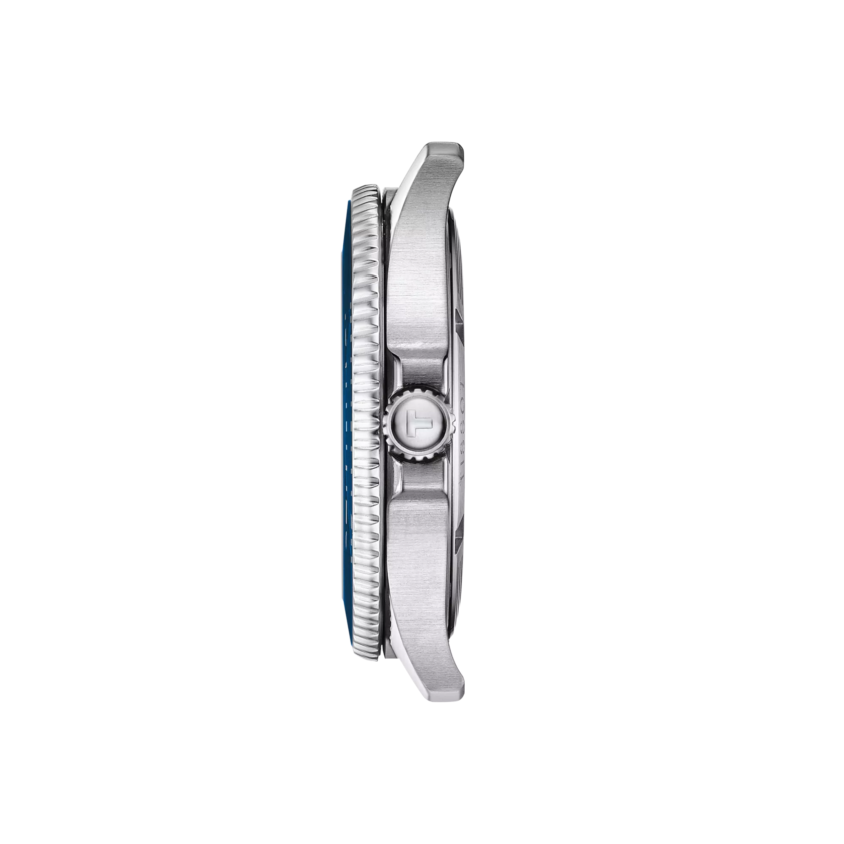 Profile view of the watch case Tissot Seastar 1000 40mm