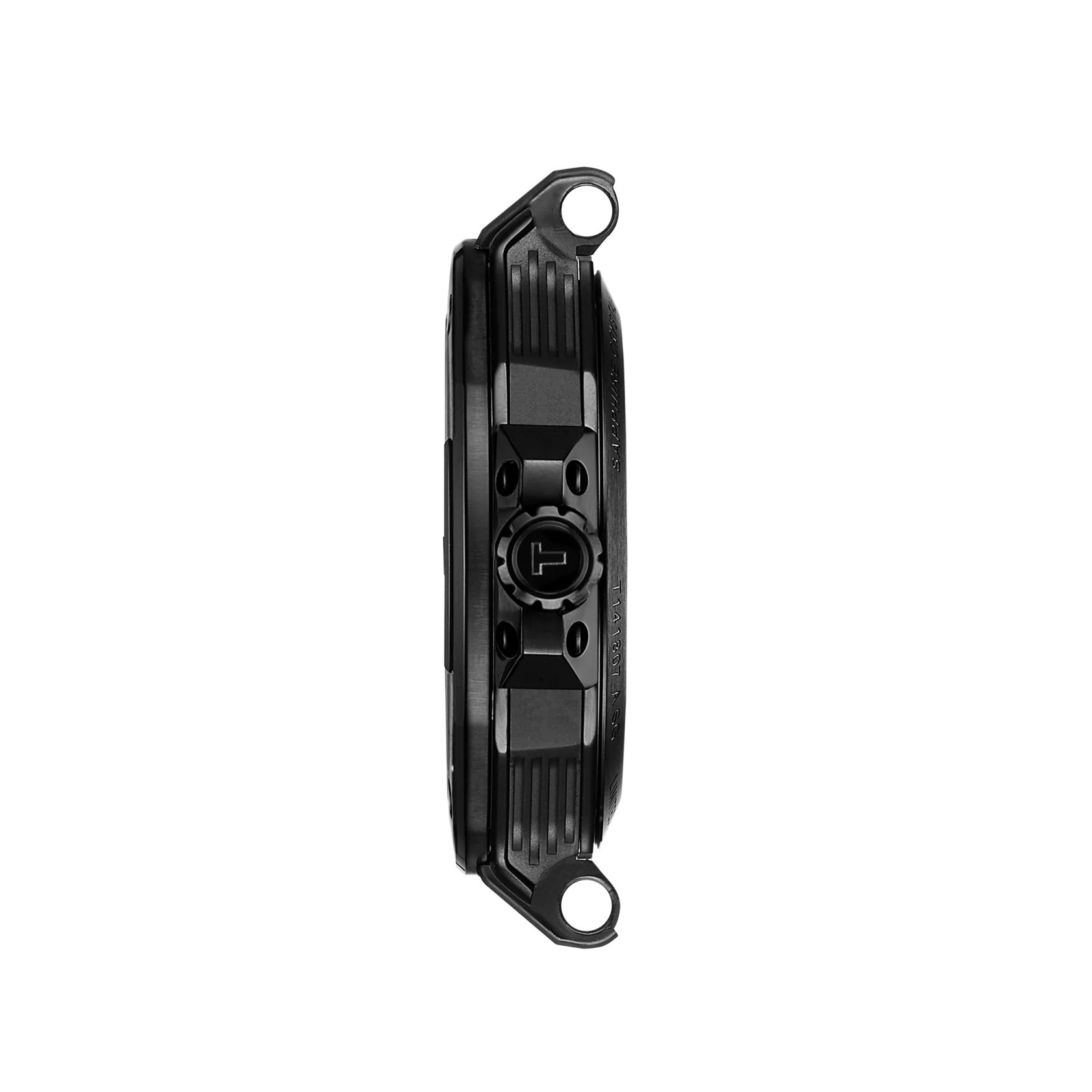 Profile view of the watch case Tissot T-Race Powermatic 80