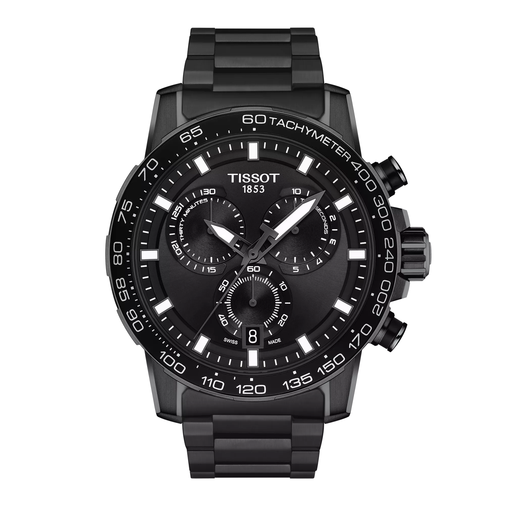 Front view of the watch Tissot Supersport Chrono