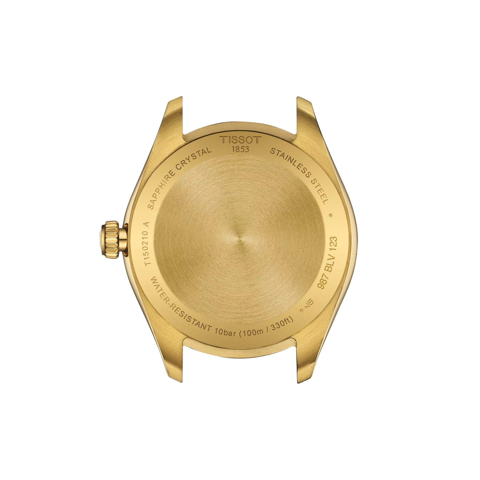 Back view of the watch case Tissot PR 100 34mm