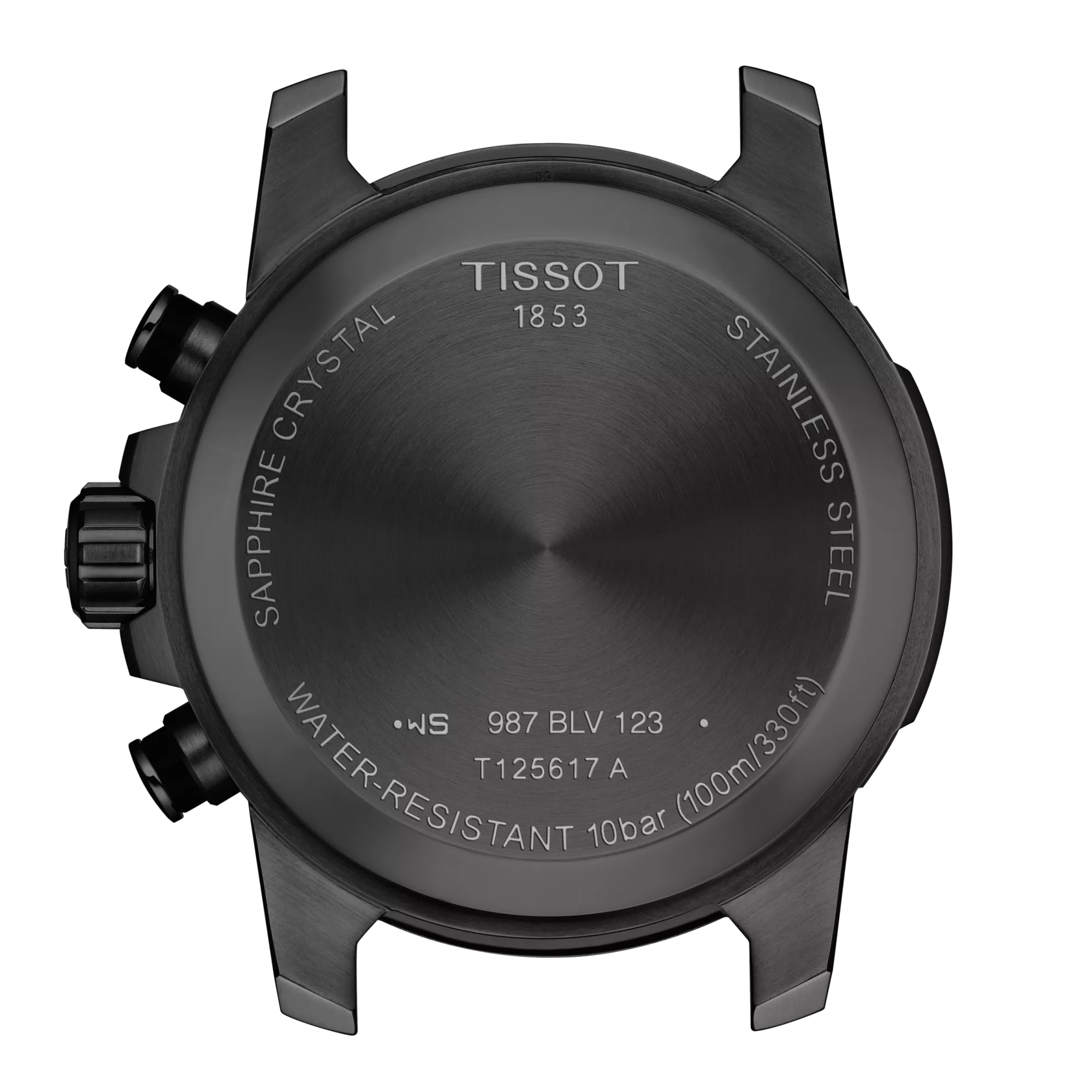 Back view of the watch case Tissot Supersport Chrono